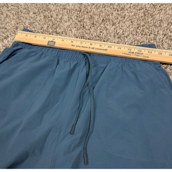 Nuuds Pants Women's Medium Green Drawstring Elastic Waist Athletic Gym Nylon - Picture 7 of 8